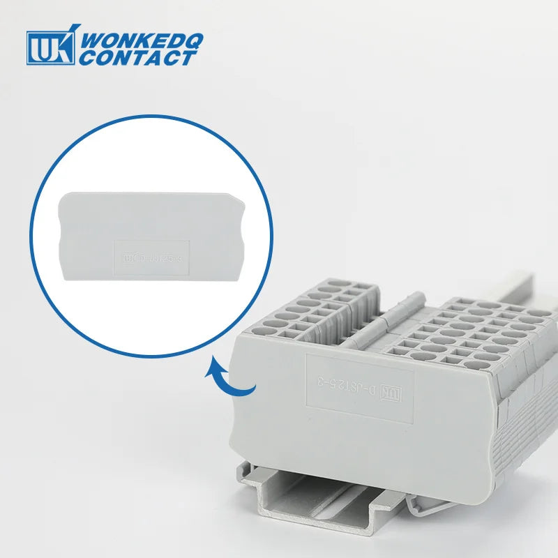1Pc D-ST2.5-TW End Cover For PT2.5/ST2.5-TW ST/PT TWIN 3-Conductor Connector DIN Rail Terminal Block D-ST 2.5-TW Plastic Plate