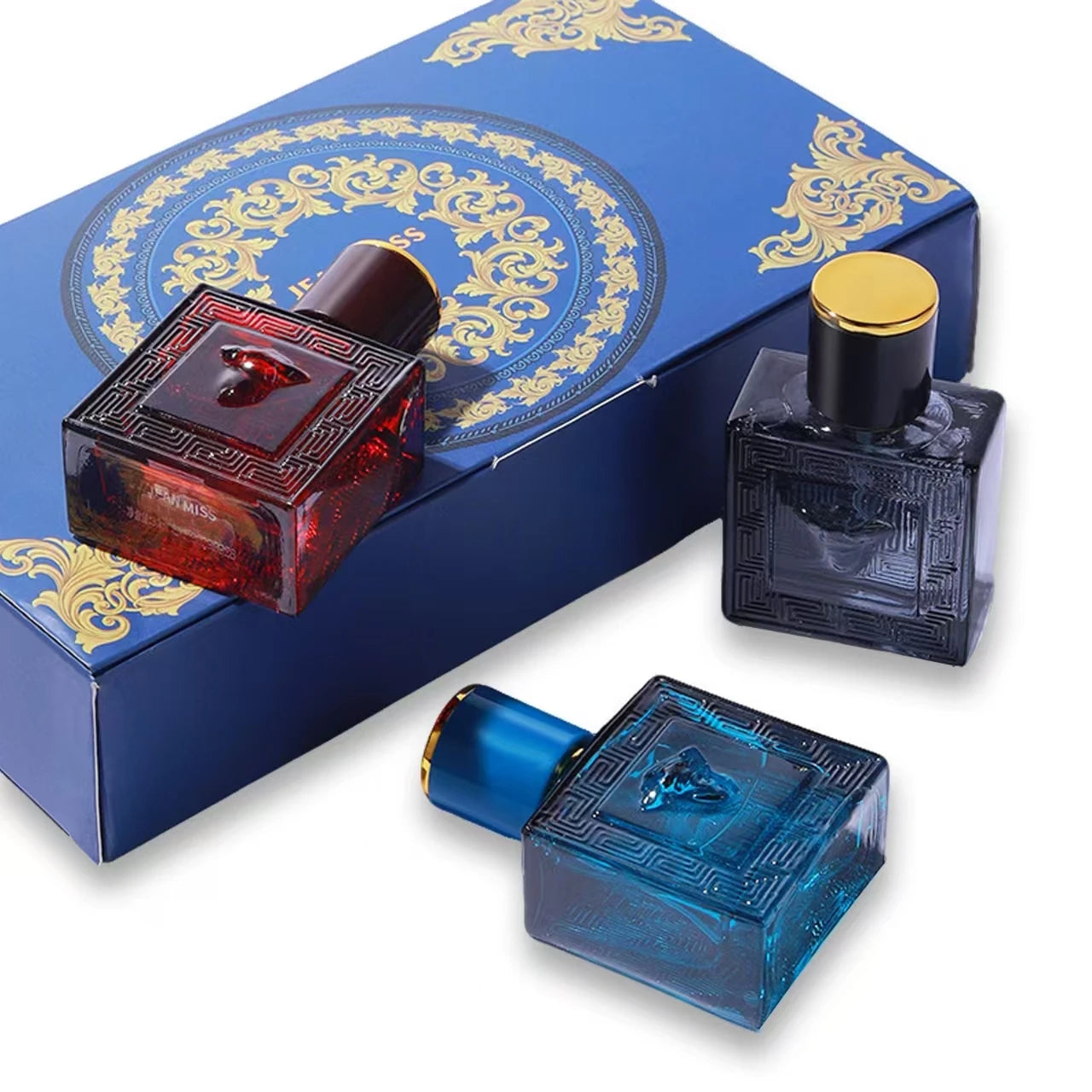 Luxury floral perfume gift set for women featuring three 30ml fragrance bottles