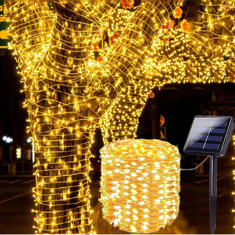Solar LED Fairy String Lights for Garden & Patio