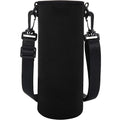 Insulated neoprene water bottle holder with adjustable shoulder strap in multiple sizes