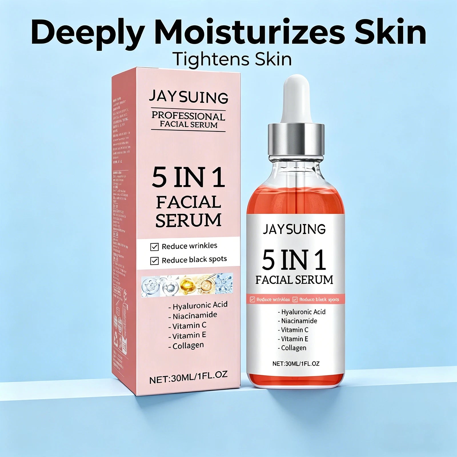5-in-1 Brightening Facial Serum with Hyaluronic Acid 30ml