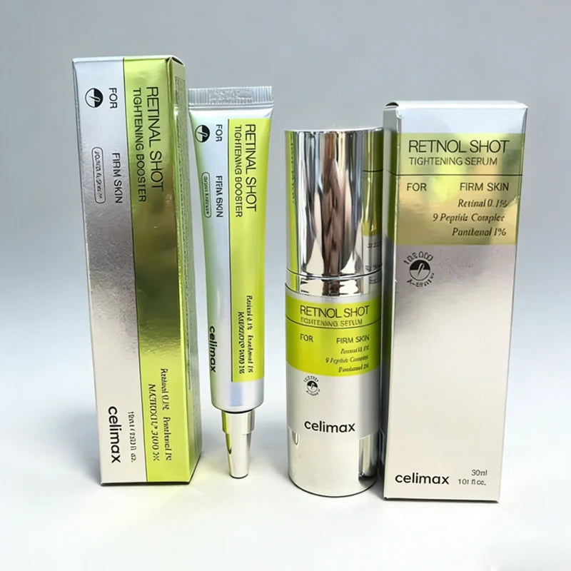 Celimax Korean Retinol Eye Cream and Face Serum Set for women skincare gift